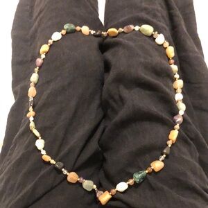 Multicolor Large  gemstone long Necklace